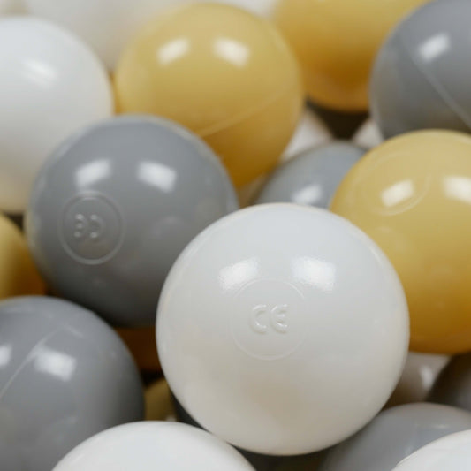 Balles de jeu ø7cm 400 pièces blanc, gris, beige