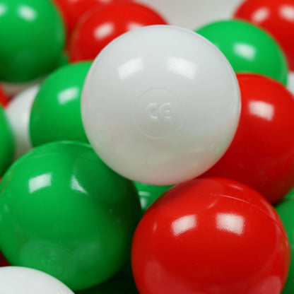 Balles de jeu ø7cm 500 pièces blanc, vert, rouge