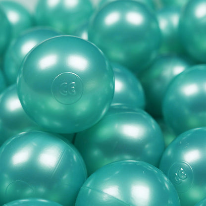 Balles de jeu ø7cm 25 pièces turquise métallique