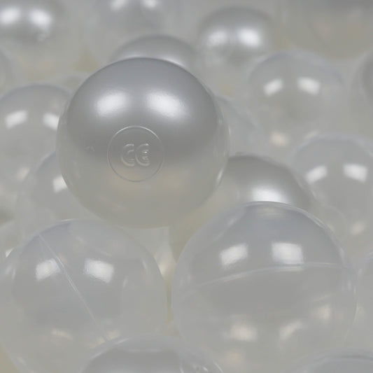 Balles de jeu ø7cm 50 pièces perle, transparent