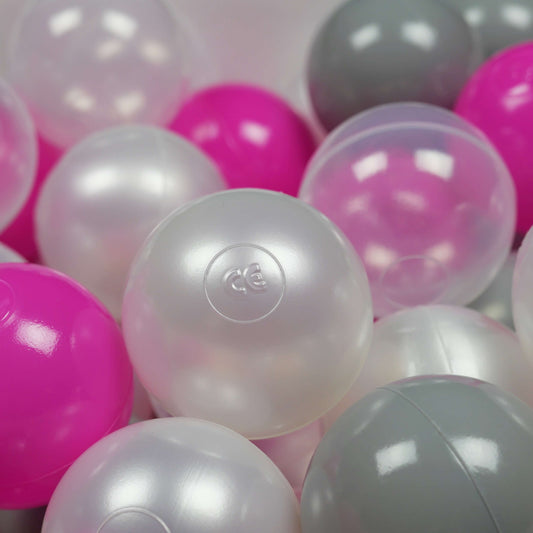 Balles de jeu ø7cm 400 pièces perle, transparent, gris, rose