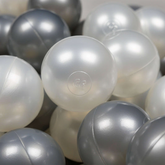 Balles de jeu ø7cm 50 pièces perle, argenté