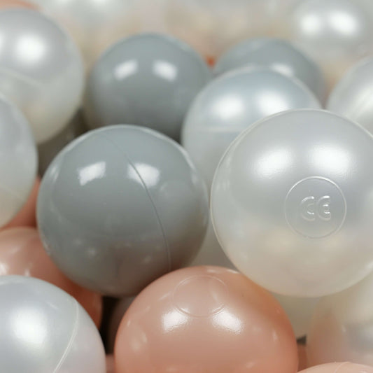 Balles de jeu ø7cm 400 pièces perle, gris, dore rose