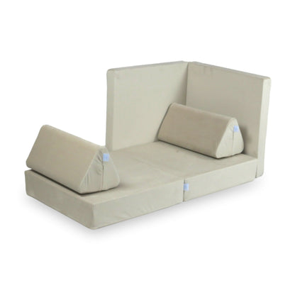 Canapé de jeu Montessori Mini Standard en velours écru