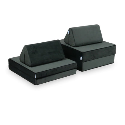 Canapé de jeu Montessori Mini Standard en velours graphite