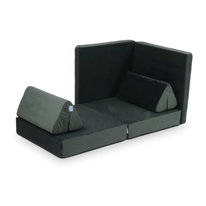Canapé de jeu Montessori Mini Standard en velours graphite