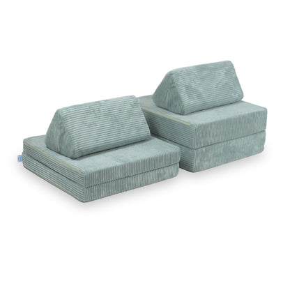 Canapé de jeu Montessori Mini Standard en velours côtelé menthe claire