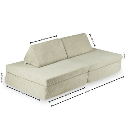 Canapé de jeu Montessori Standard Bouclé Blanc