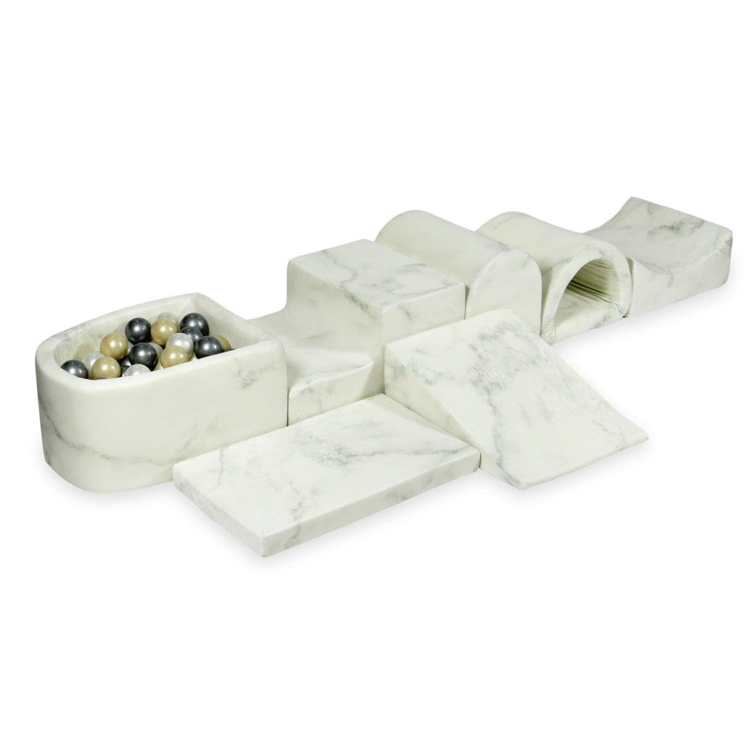Plus grande aire de jeux en mousse avec piscine micro marbre + 100 balles