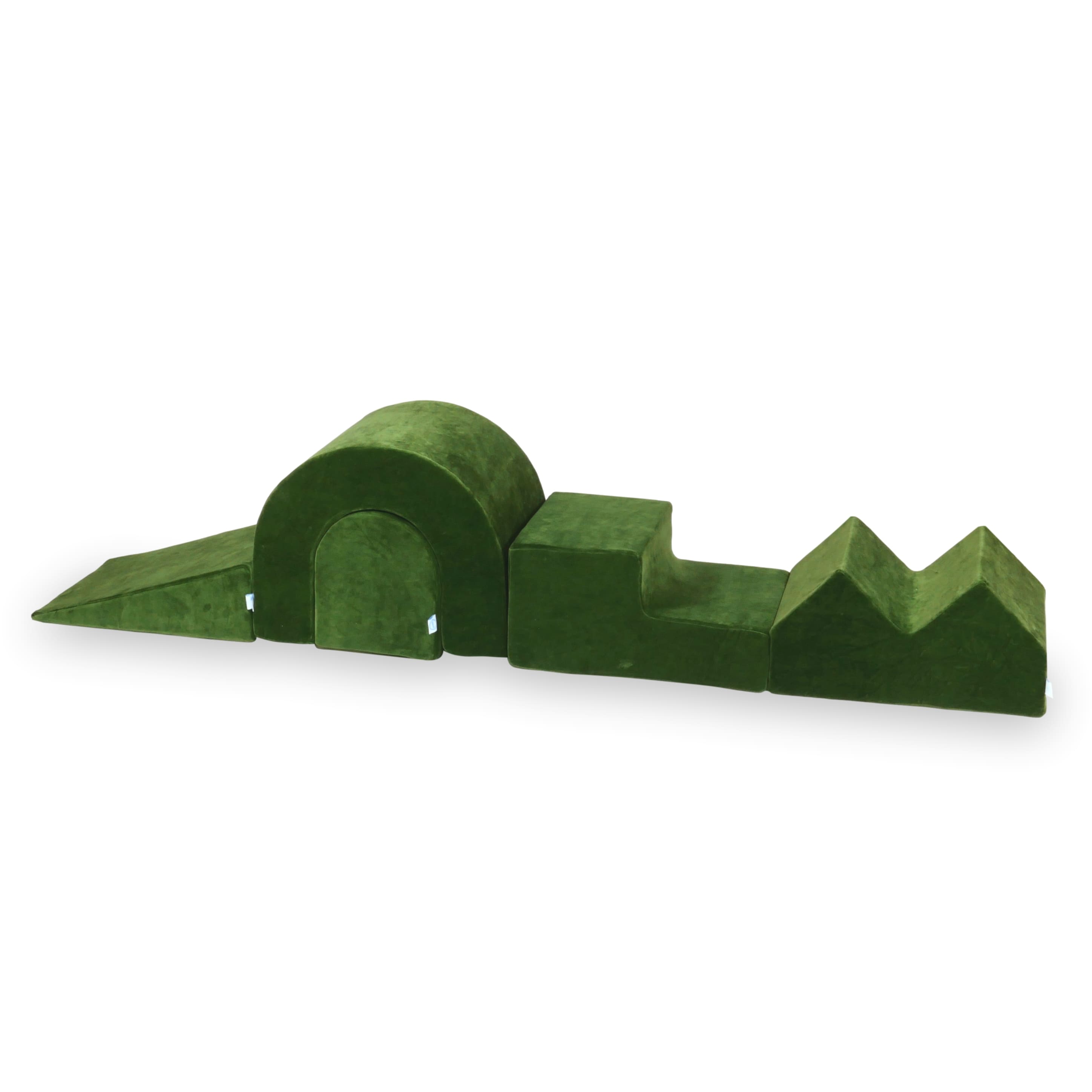 Aire de jeux en mousse avec piscine ronde 90x30 velvet soft olive + 5 éléments + 200 balles