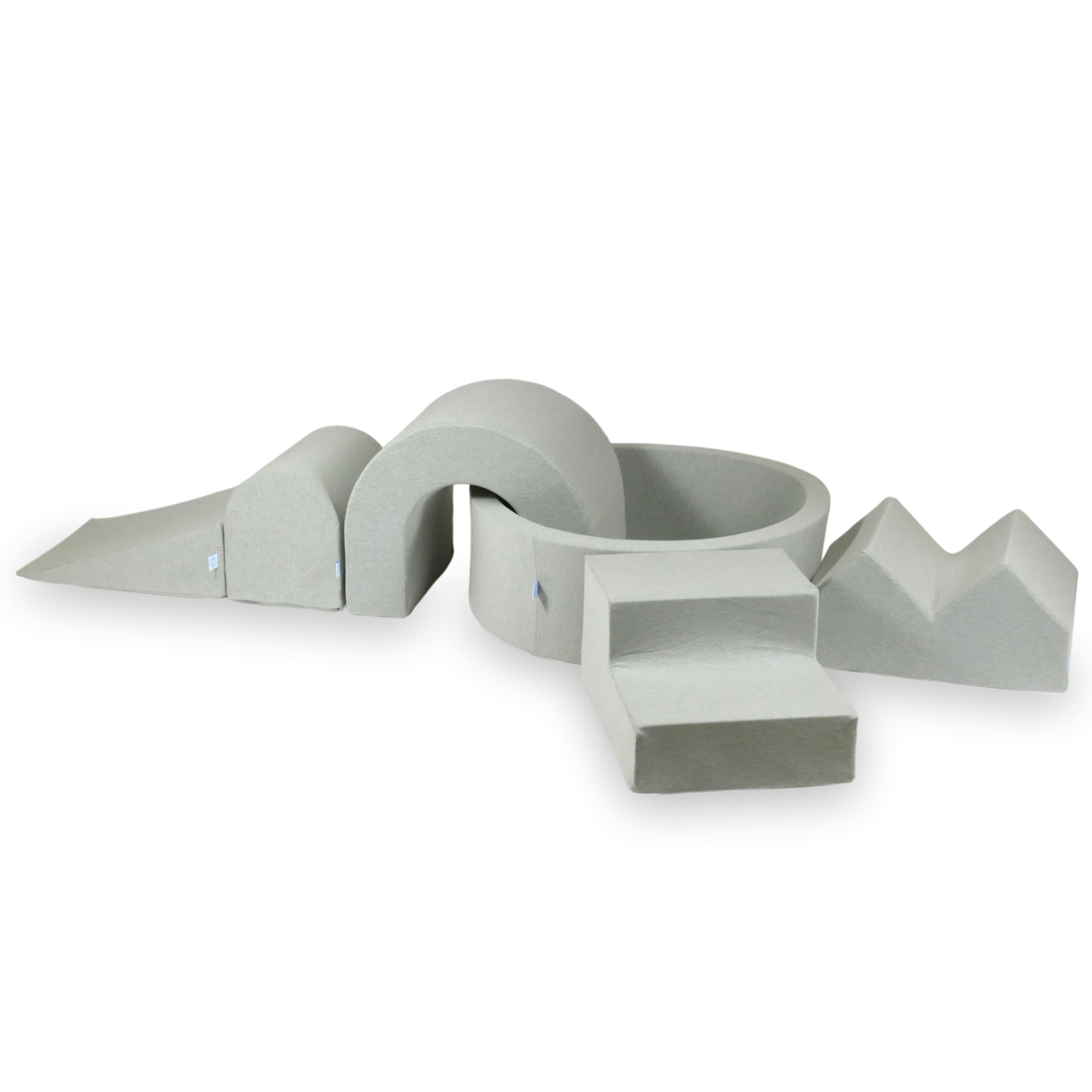 Aire de jeux en mousse avec piscine ronde 90x30  jersey + 5 éléments sans balles