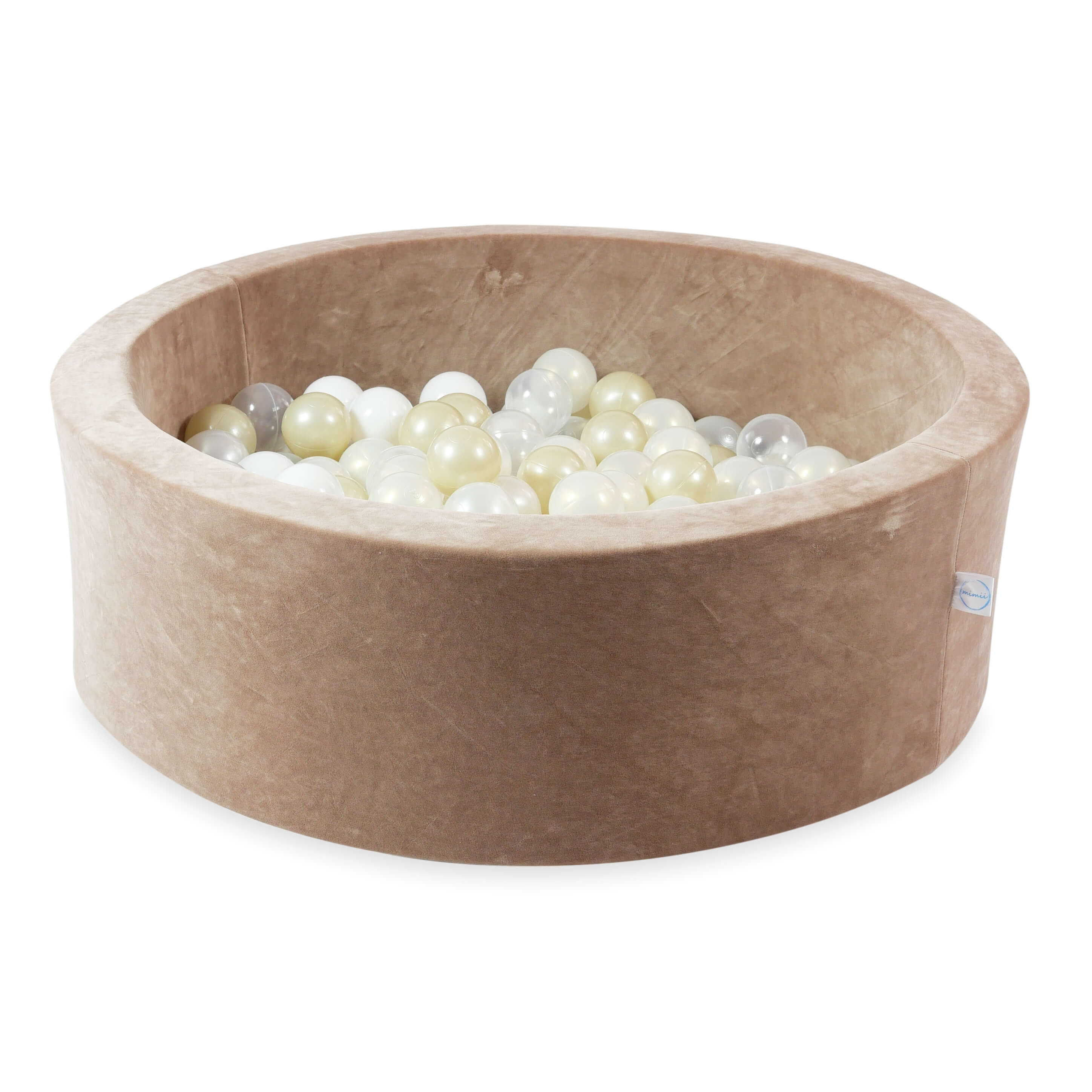 Piscine à balles en velvet soft brown 90x30 cm avec 200 balles