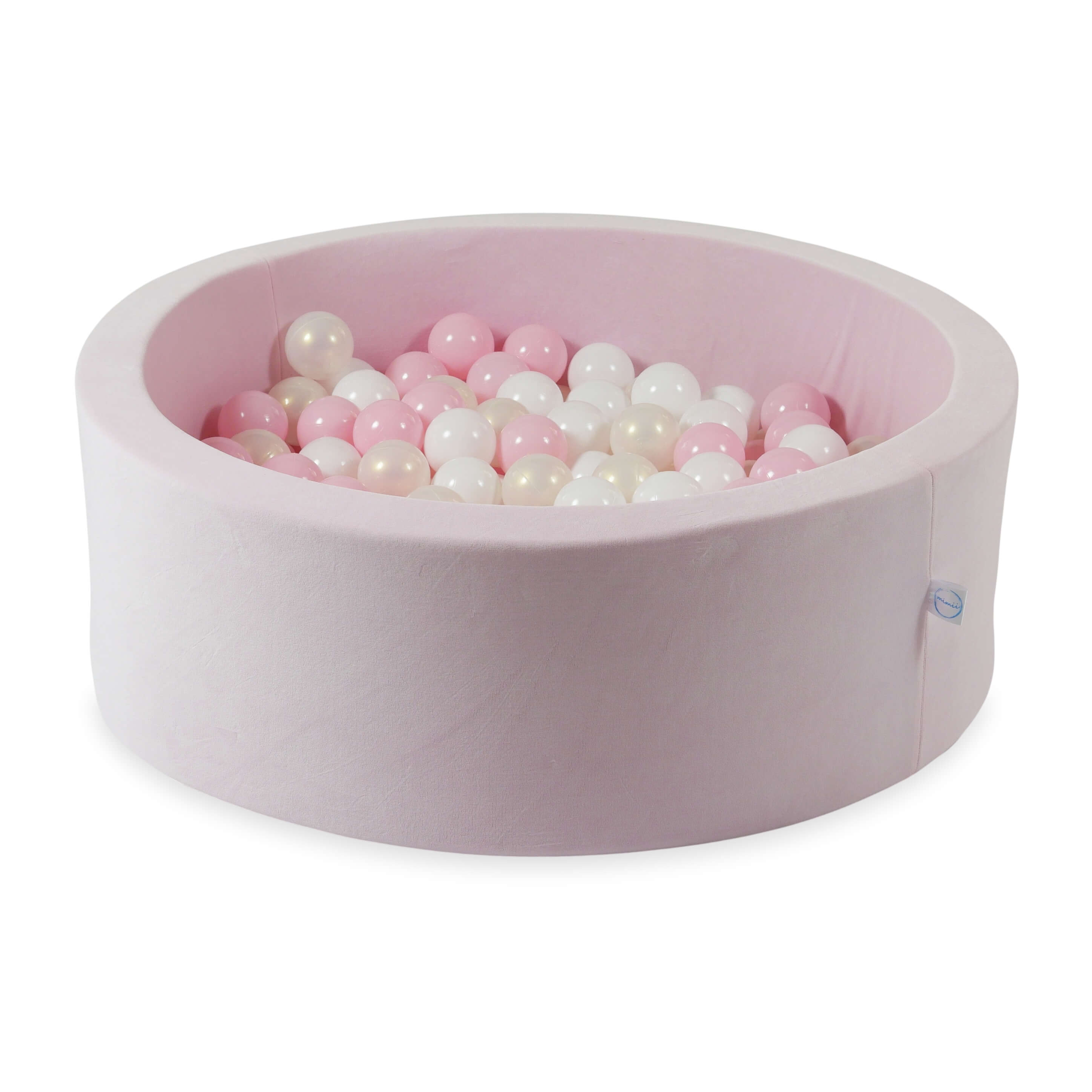 Piscine à balles en velvet soft light pink 90x30 cm avec 200 balles