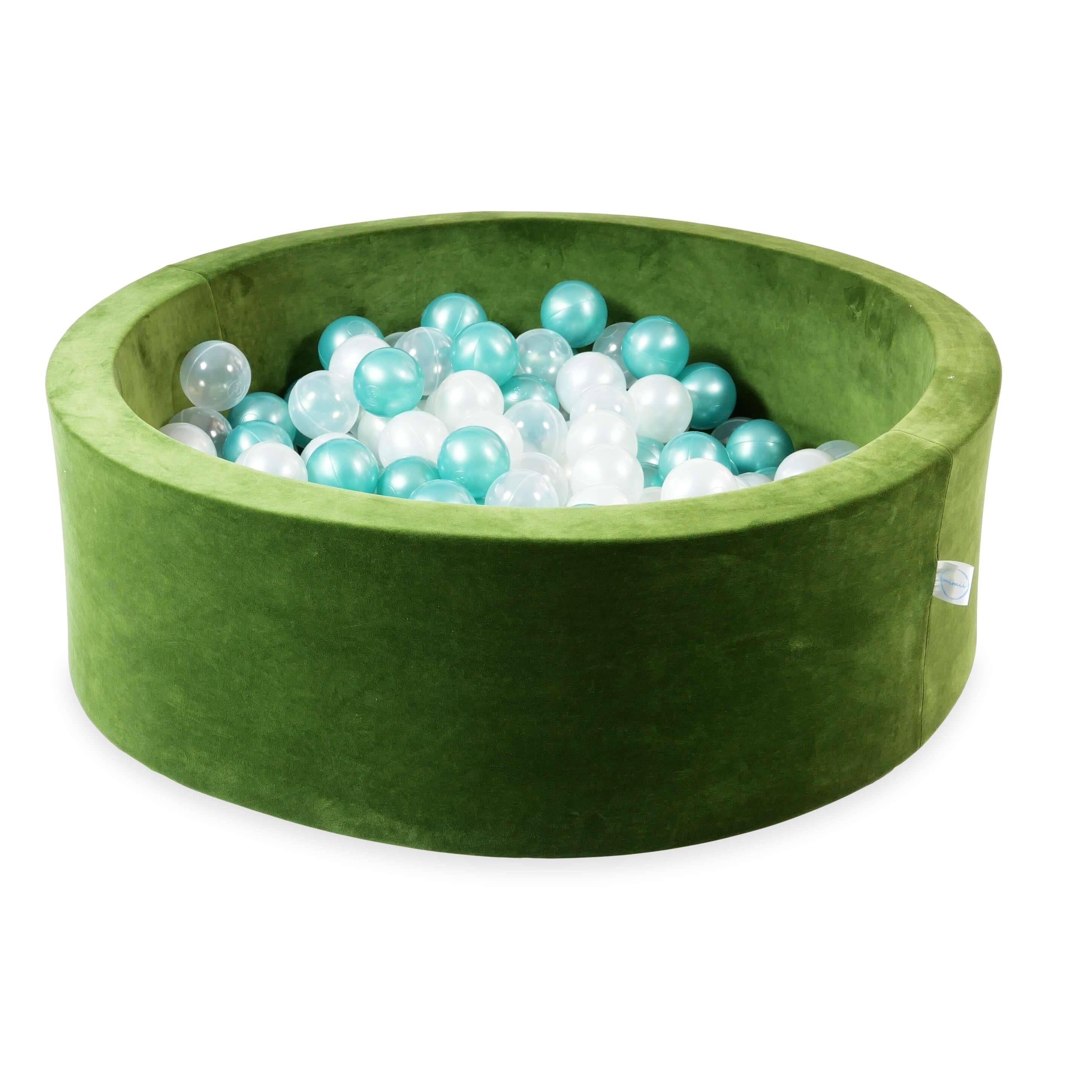 Piscine à balles en velvet soft olive 90x30 cm avec 200 balles