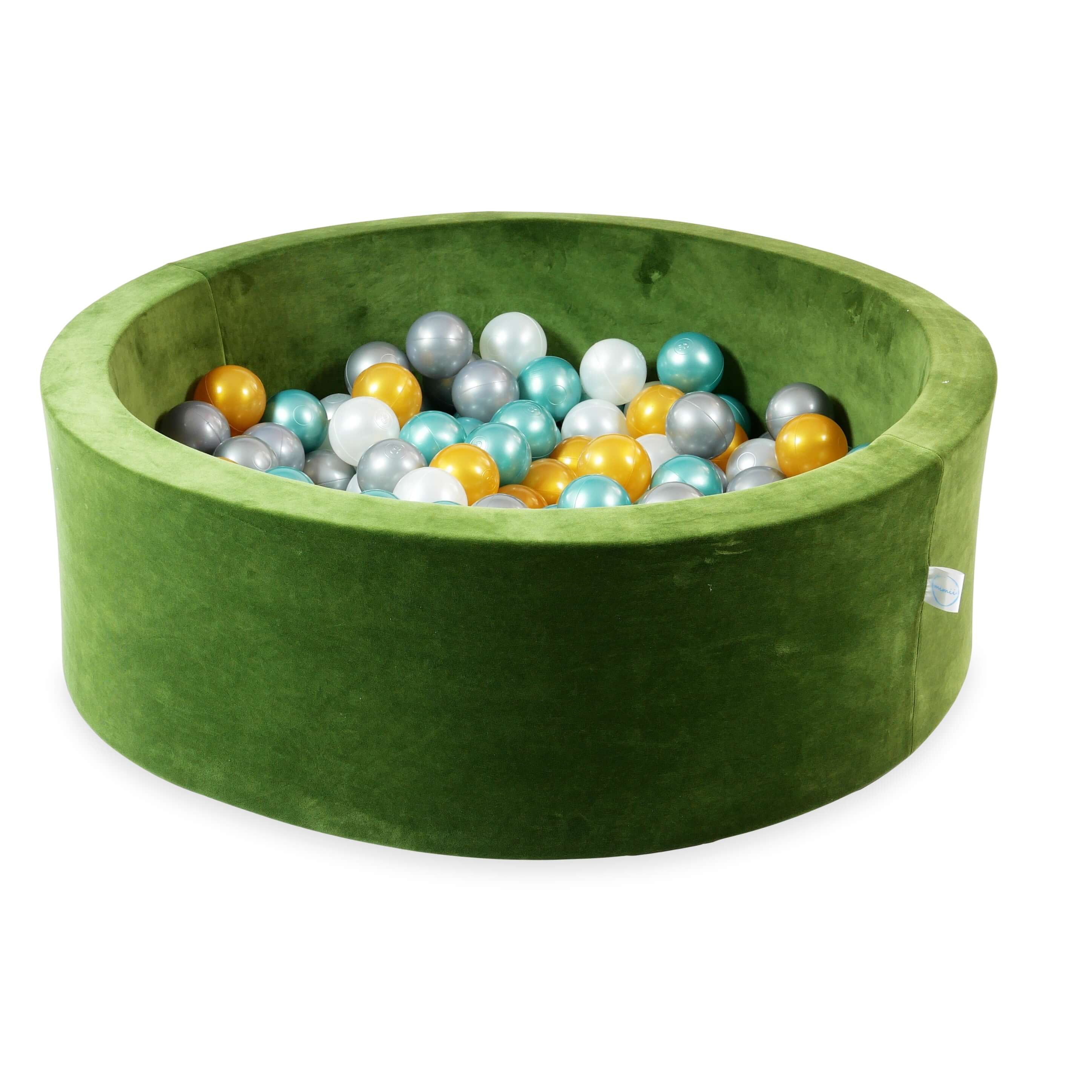 Piscine à balles en velvet soft olive 90x30 cm avec 200 balles