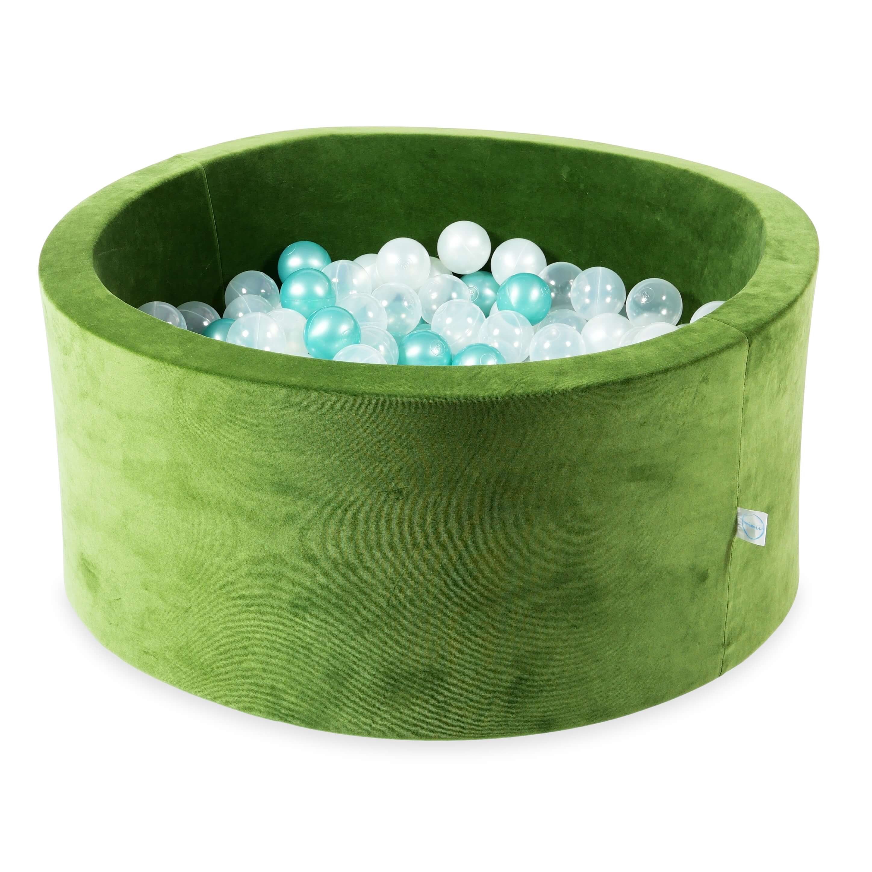 Piscine à balles en velvet soft olive 90x40 cm avec 300 balles