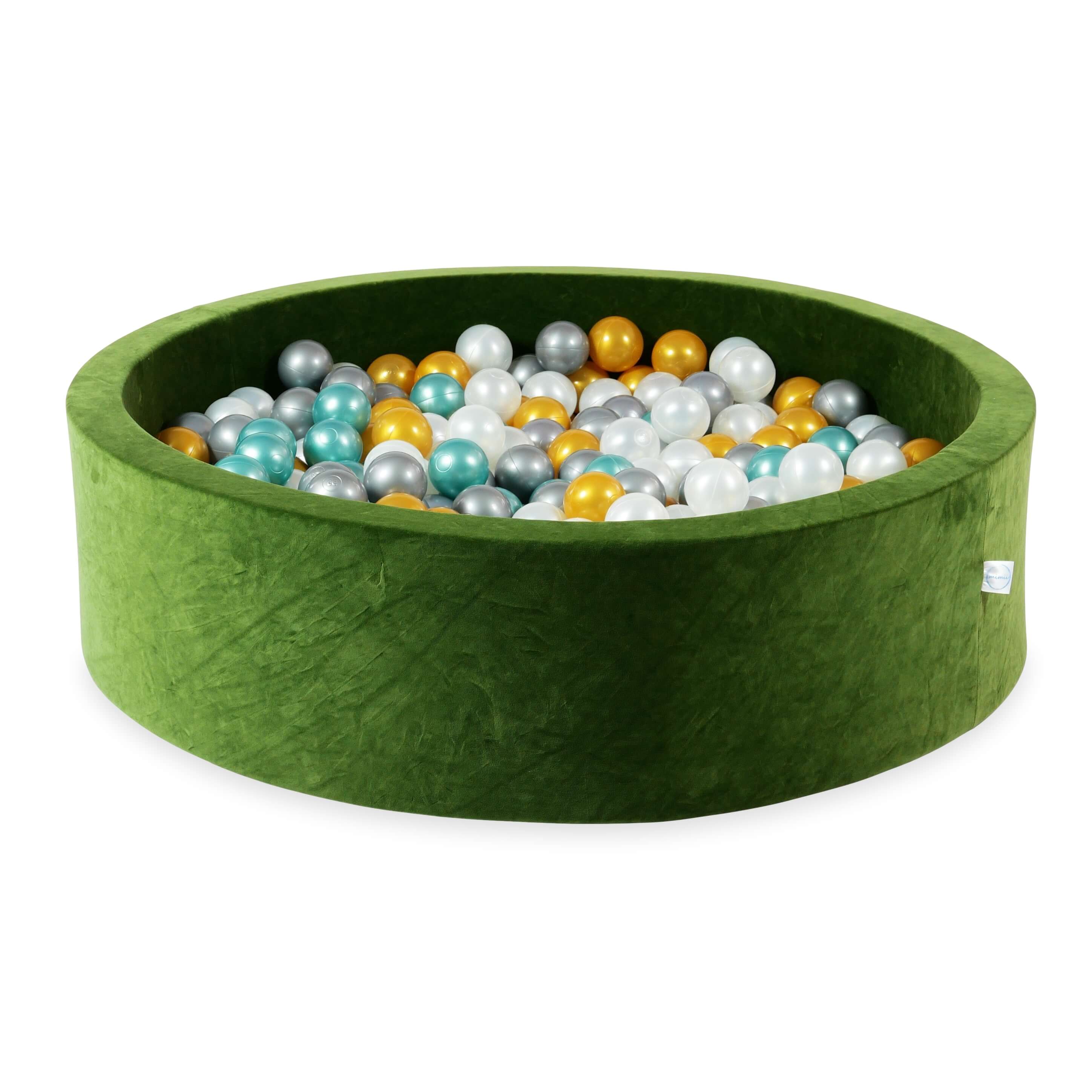 Piscine à balles en velvet soft olive 110x30 cm avec 400 balles