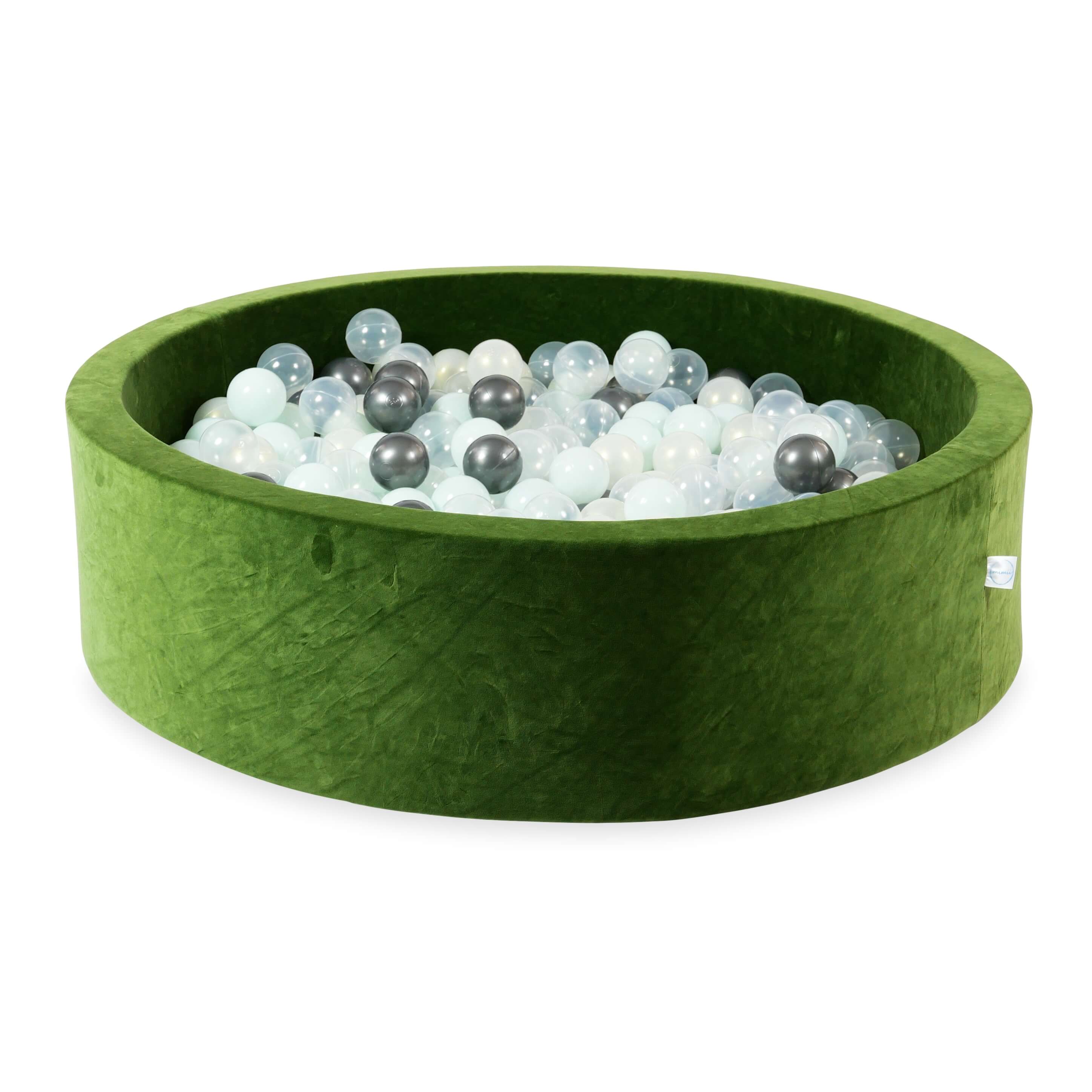 Piscine à balles en velvet soft olive 110x30 cm avec 400 balles