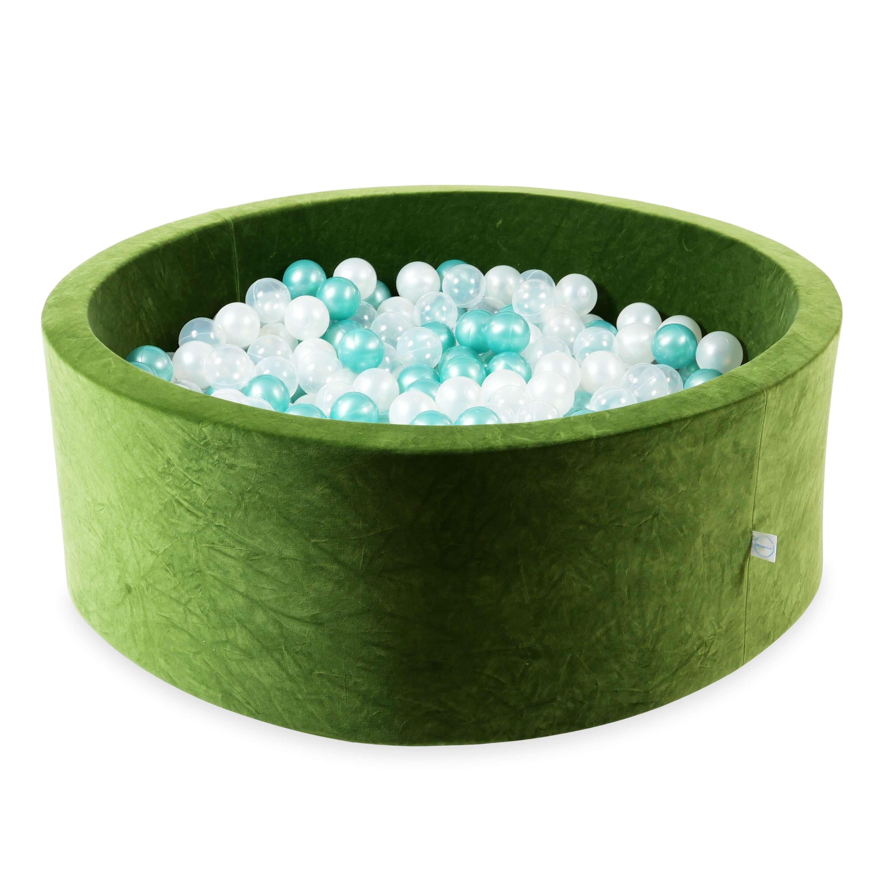 Piscine à balles en velvet soft olive 110x40 cm avec 500balles