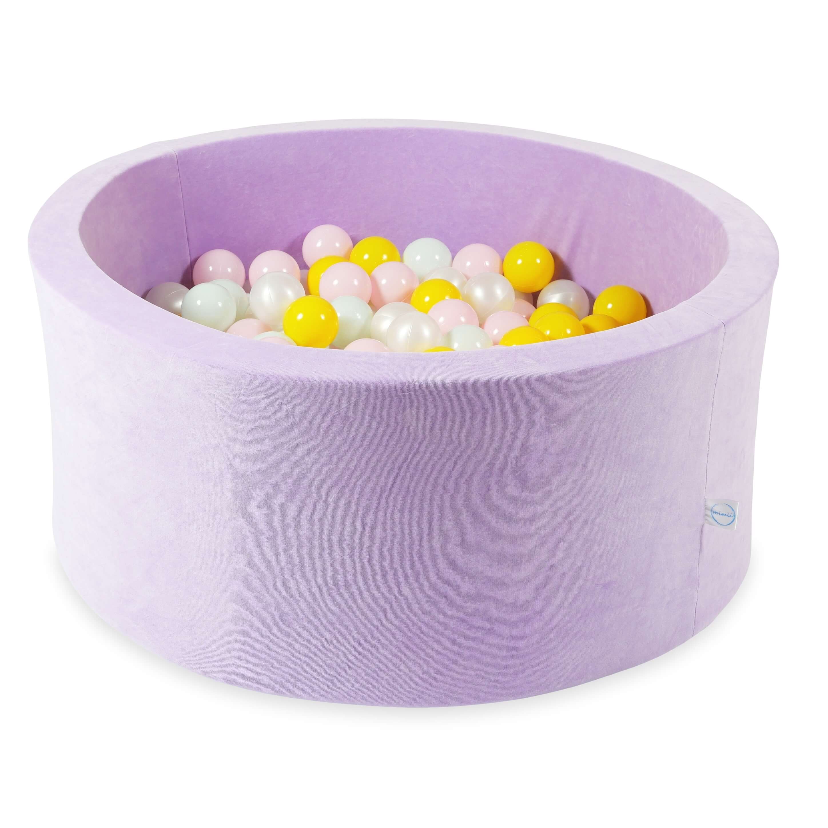 Piscine à balles en velvet soft Lilac 90x40 cm avec 300 balles