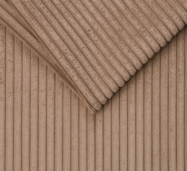 Tapis de jeu 160cm pour bébé, rond pliable, Velours Côtelé Beige