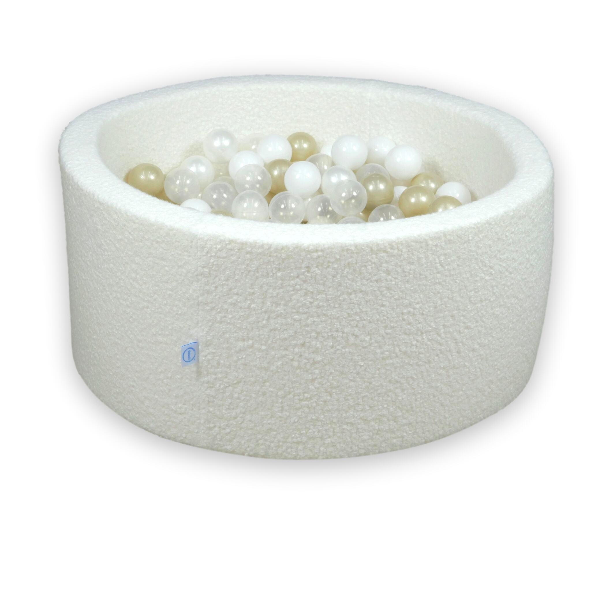 Piscine à Balles 90x40 Boucle Blanc balles 300 pcs (transparent,blanc, perle, or clair)