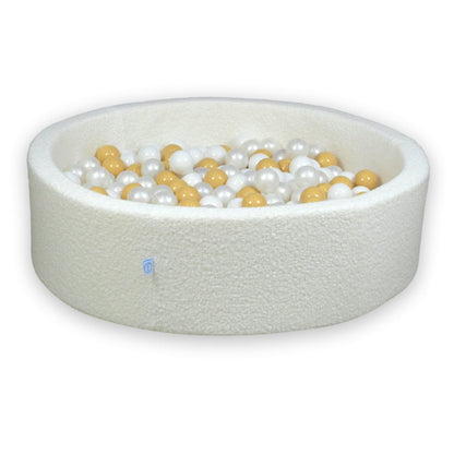 Piscine à Balles 110x30 Boucle Blanc balles 400 pcs (blanc, perle,beige)