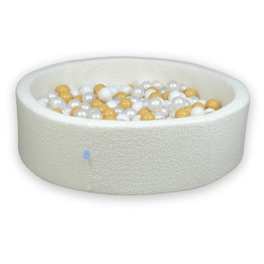 Piscine à Balles 110x30 Boucle Blanc balles 400 pcs (blanc, perle,beige)