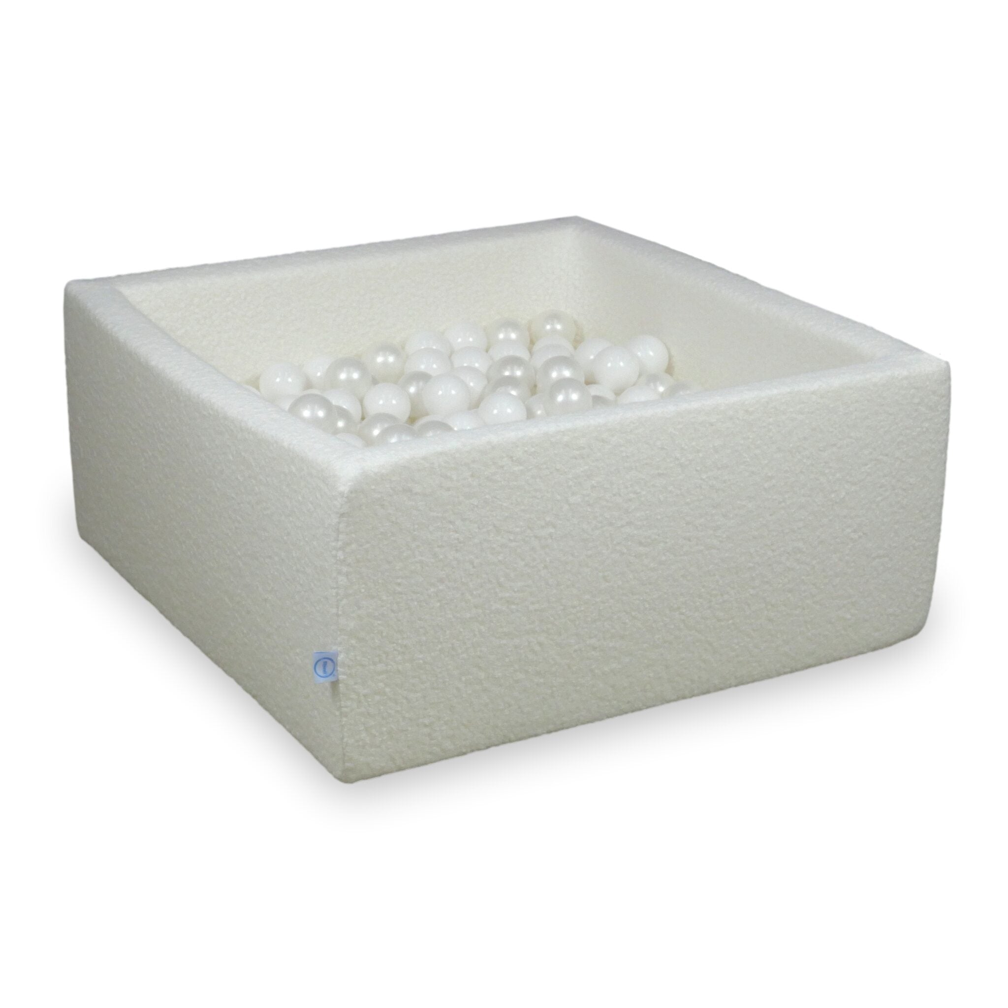 Piscine à Balles 90x90x40 Boucle Blanc balles 400 pcs (blanc, perle)