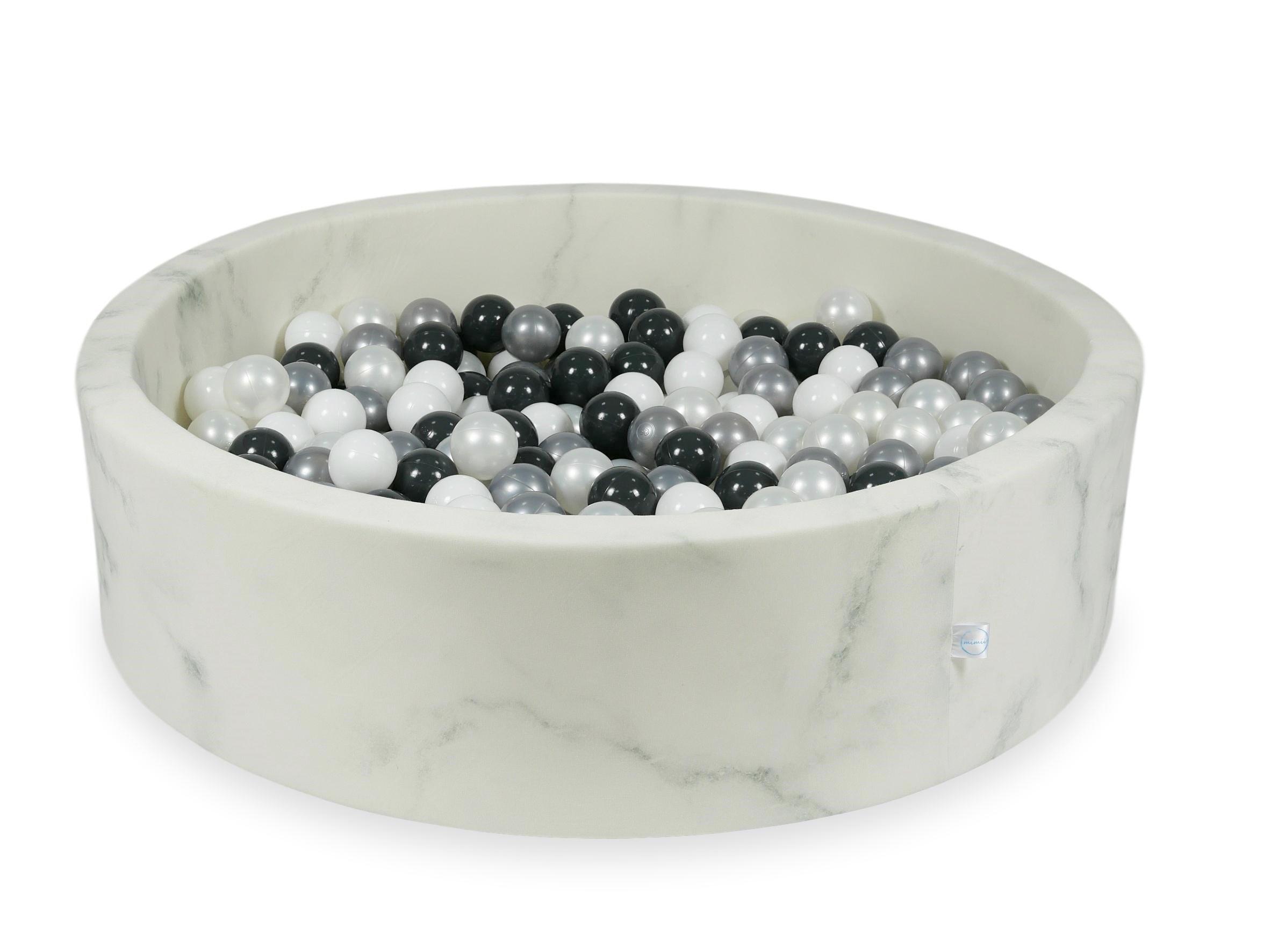 Piscine à balles en velours Marble 110x30 cm avec 400 balles