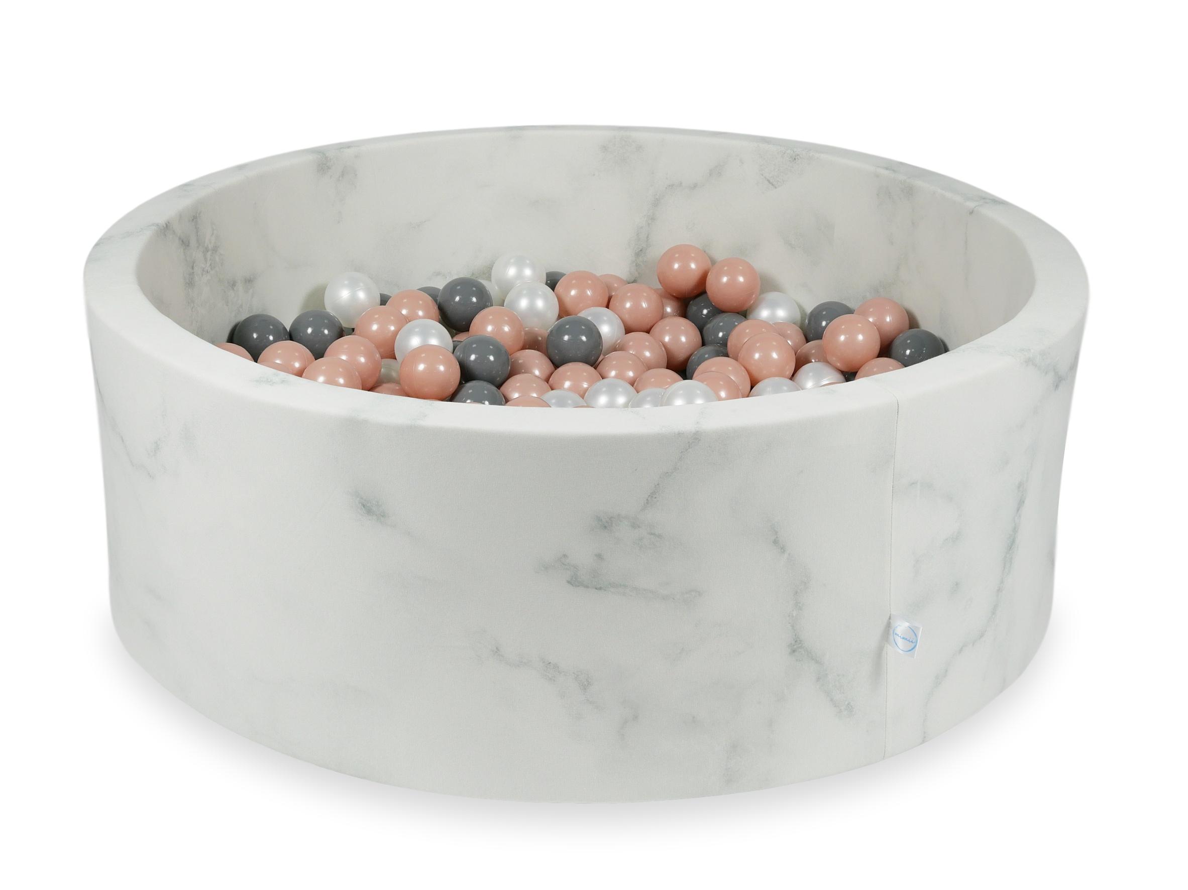 Piscine à balles en velours Marble 110x40 cm avec 500balles