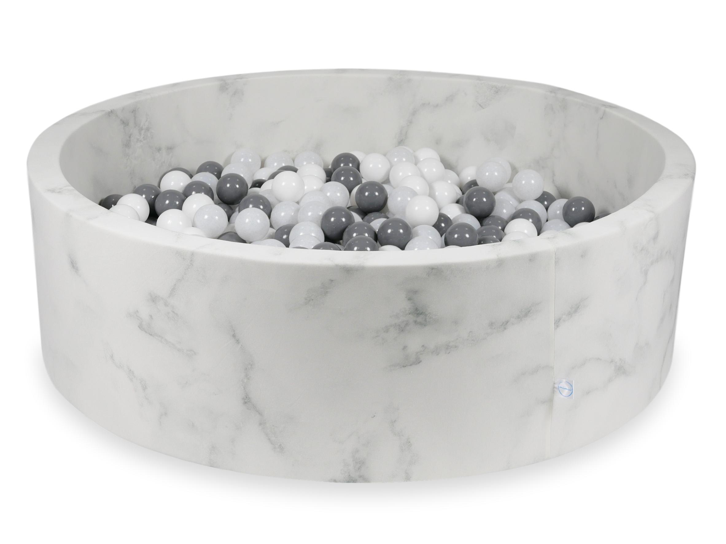 Piscine à balles en velours Marble 130x40 cm avec 700 balles