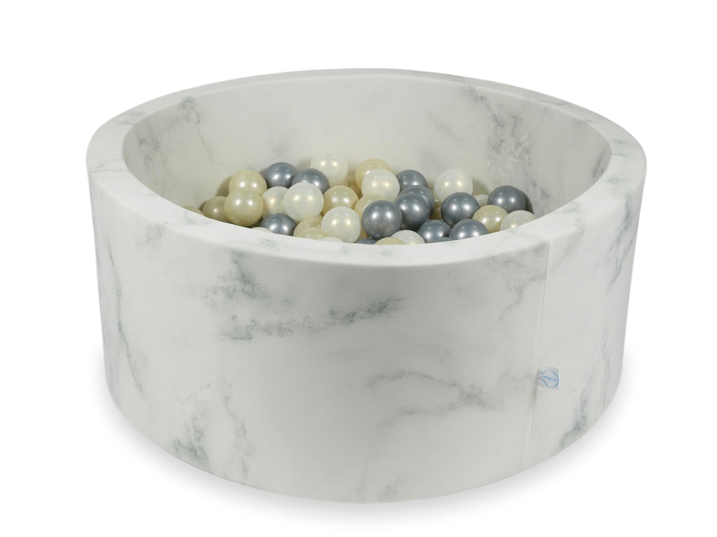 Piscine à balles en velours Marble 90x40 cm avec 300 balles