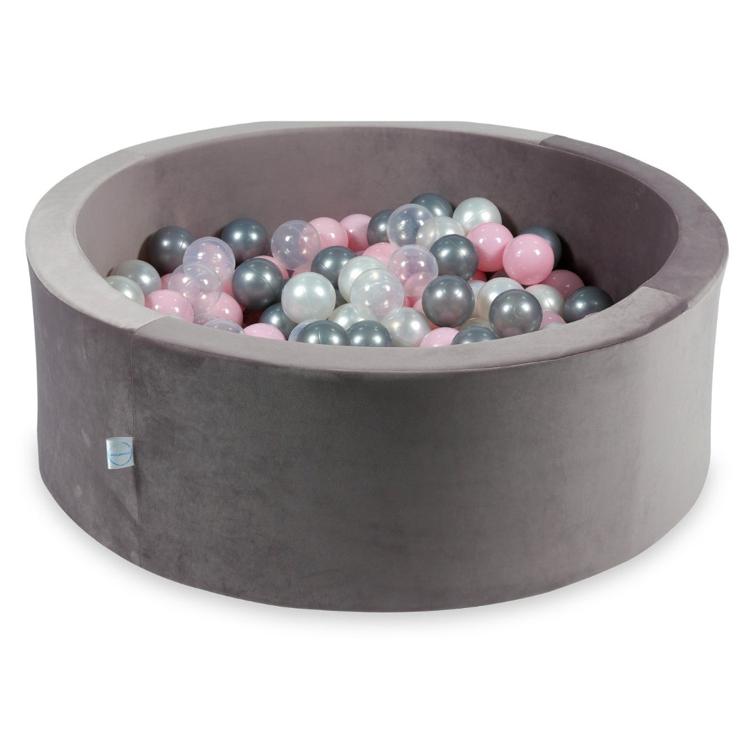 Piscine à balles en velours velvet lilac 90x30 cm avec 200 balles