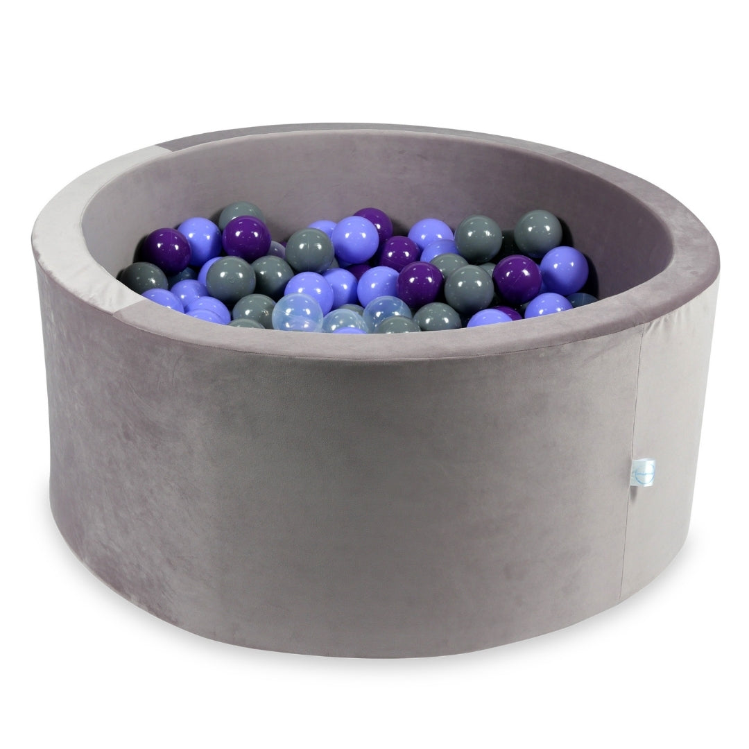 Piscine à balles en velours velvet lilac 90x40 cm avec 300 balles
