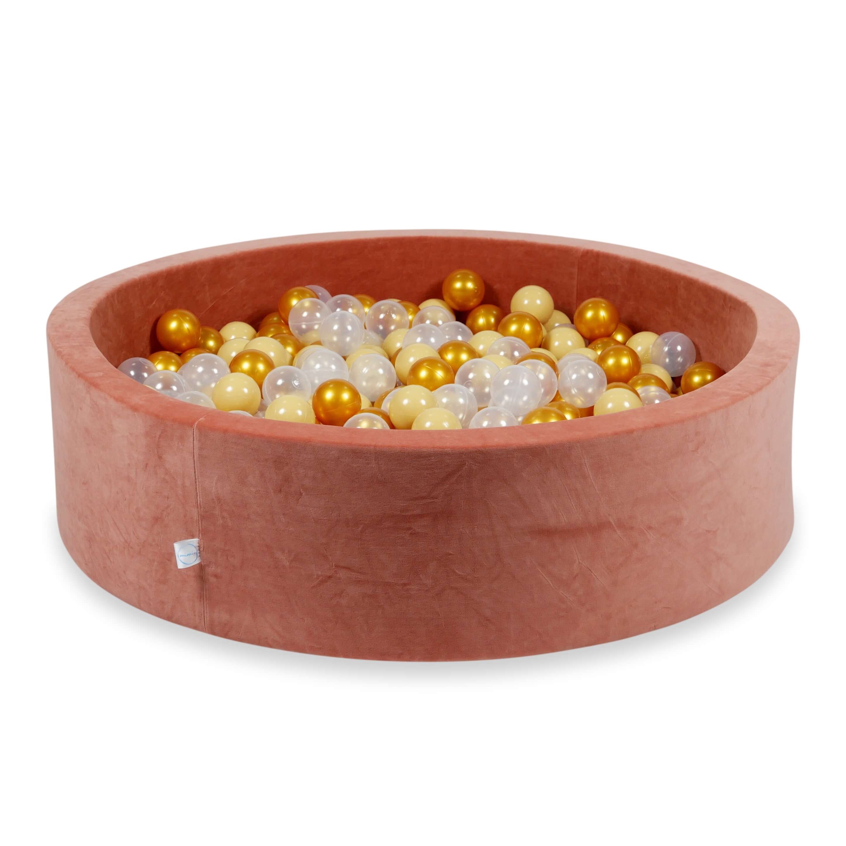 Piscine à balles en velours velvet soft canyon clay 110x30 cm avec 400 balles