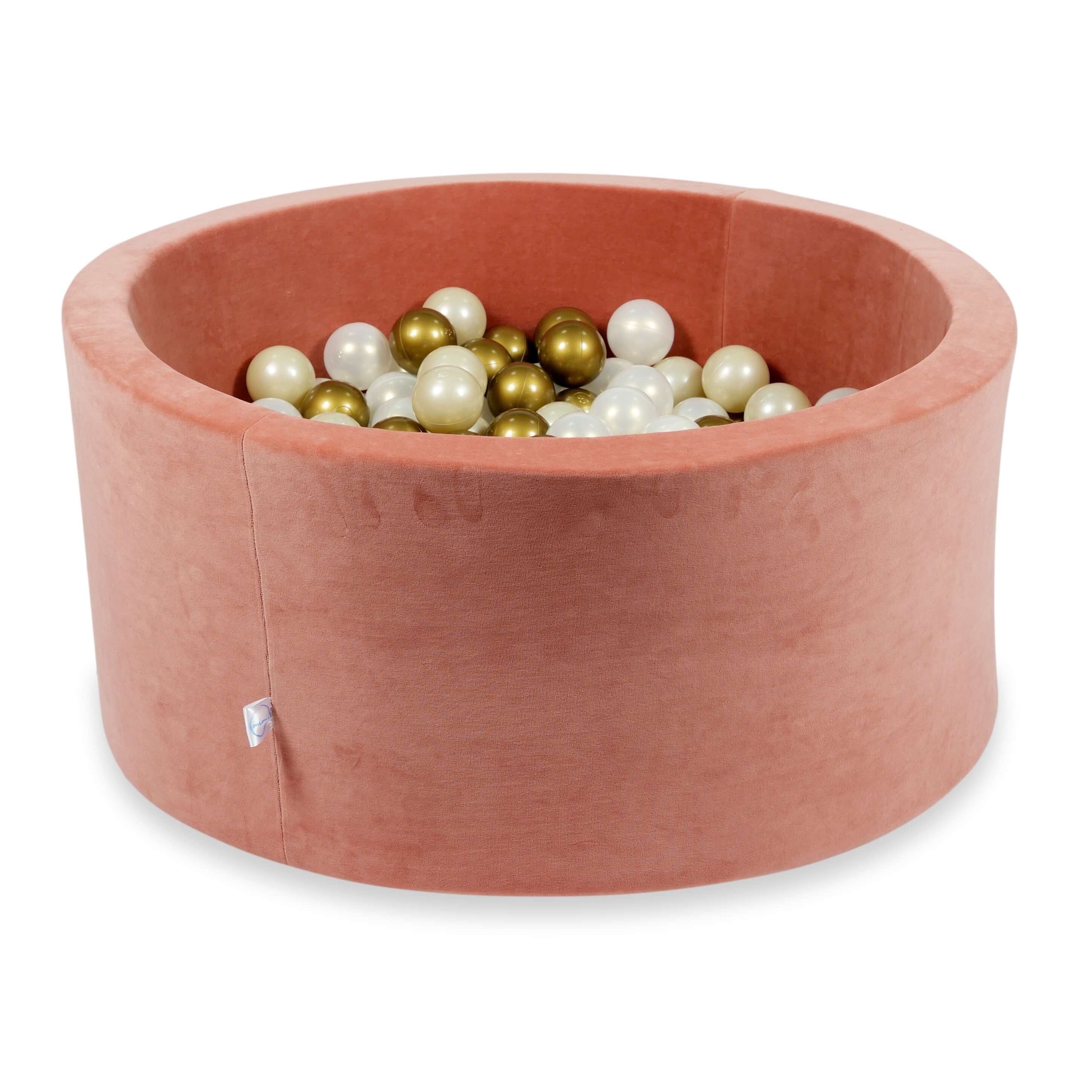 Piscine à balles en velours velvet soft canyon clay 90x40 cm avec 300 balles