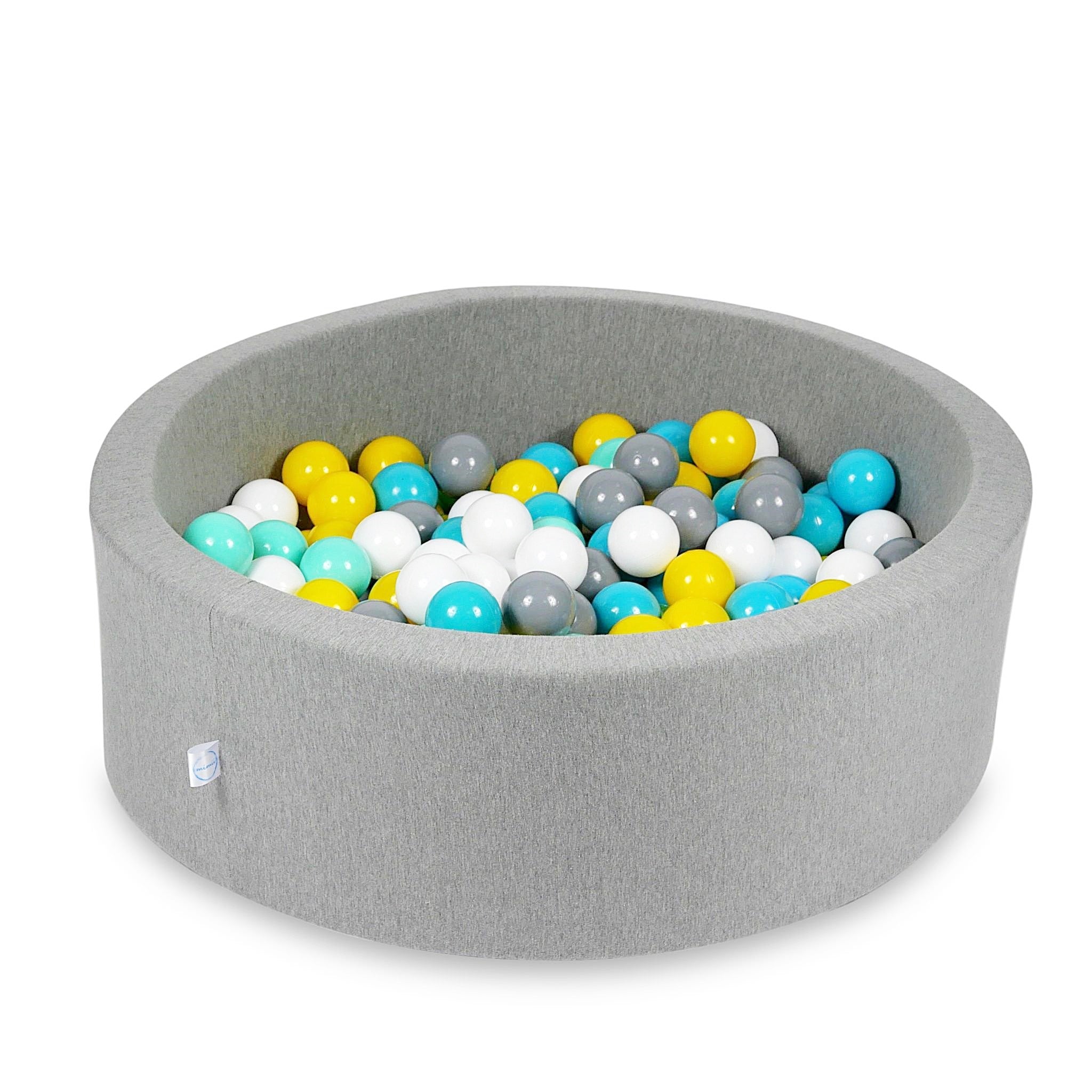 Piscine à balles en gris  90x30 cm avec 200 balles