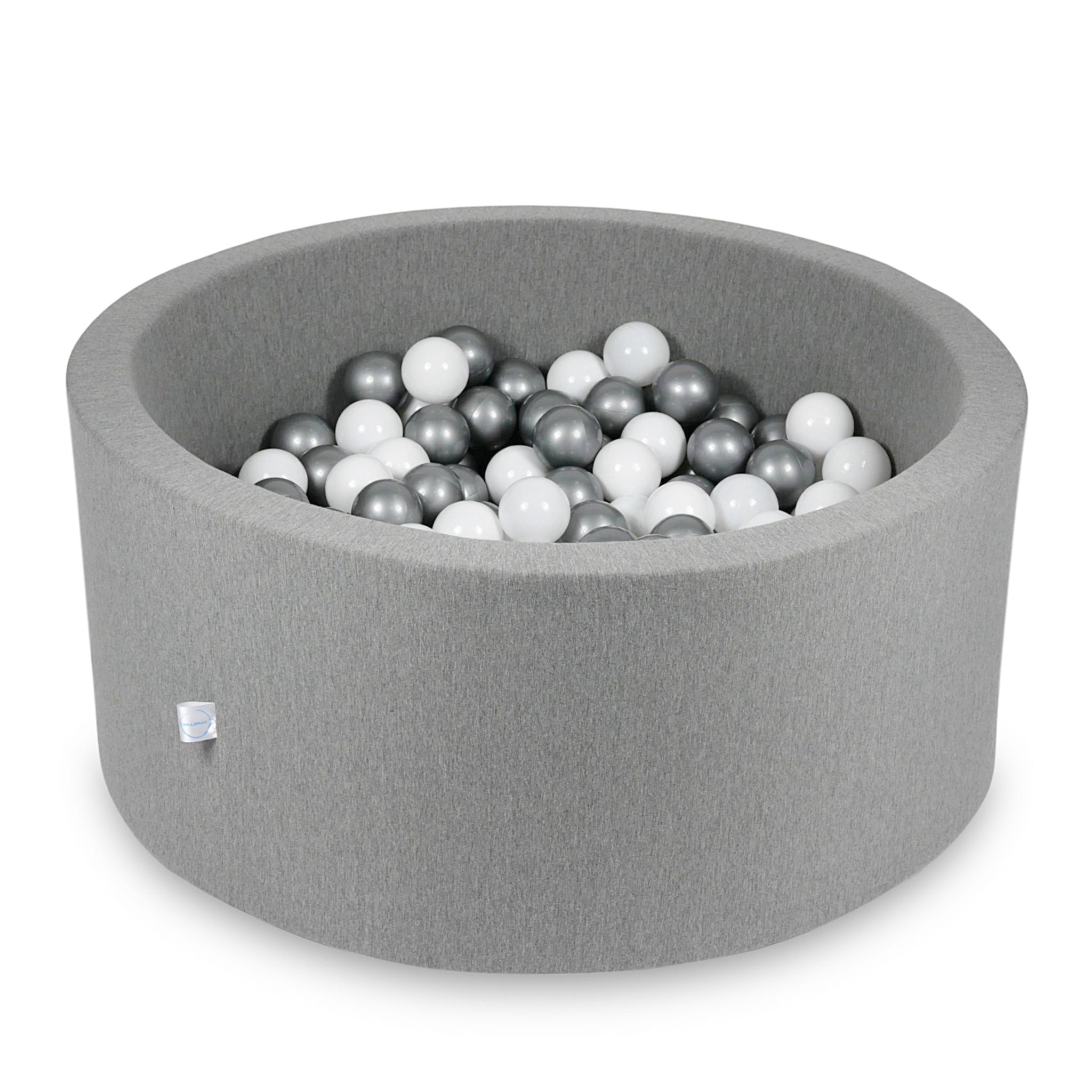 Piscine à balles en gris  90x40 cm avec 300 balles