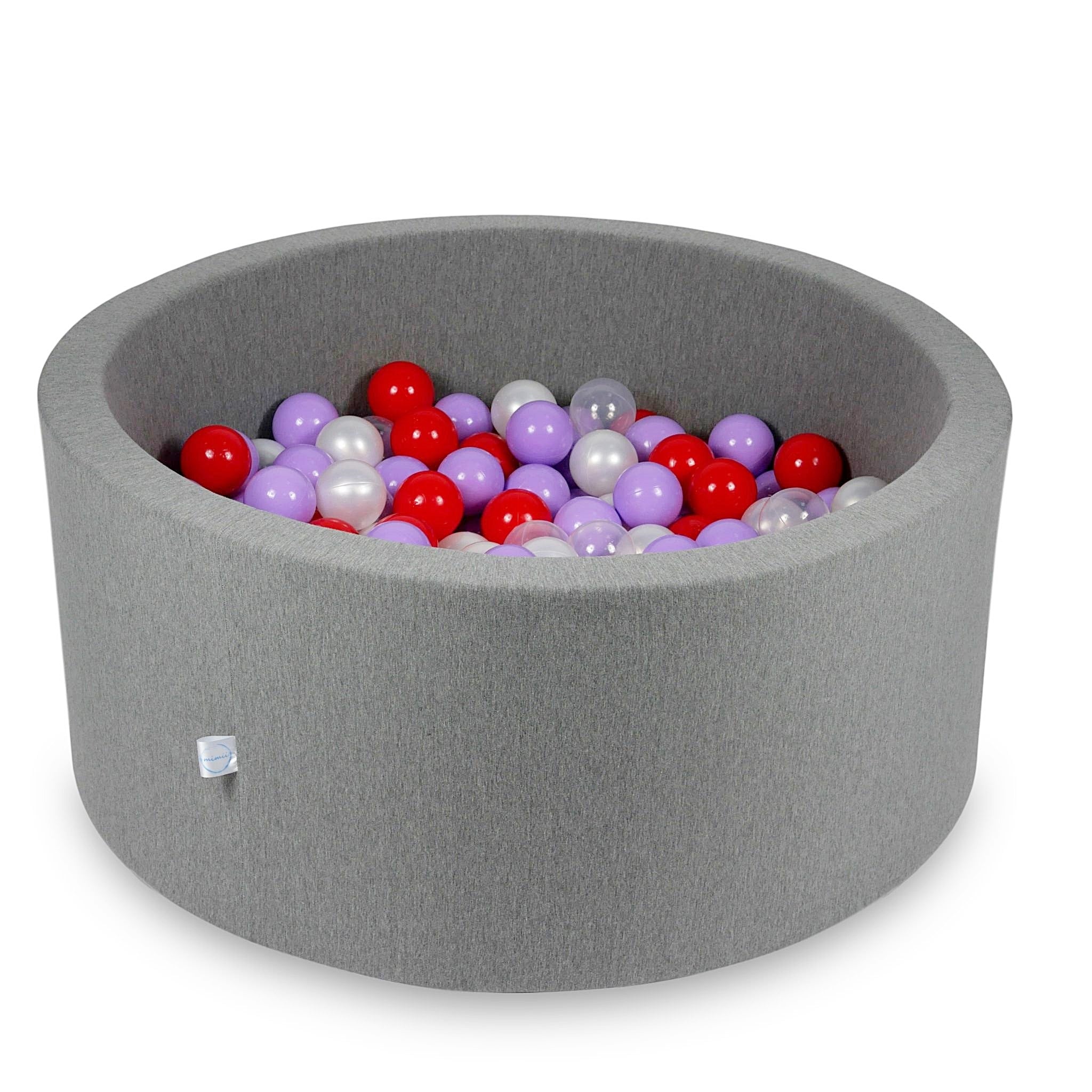 Piscine à balles en gris  90x40 cm avec 300 balles