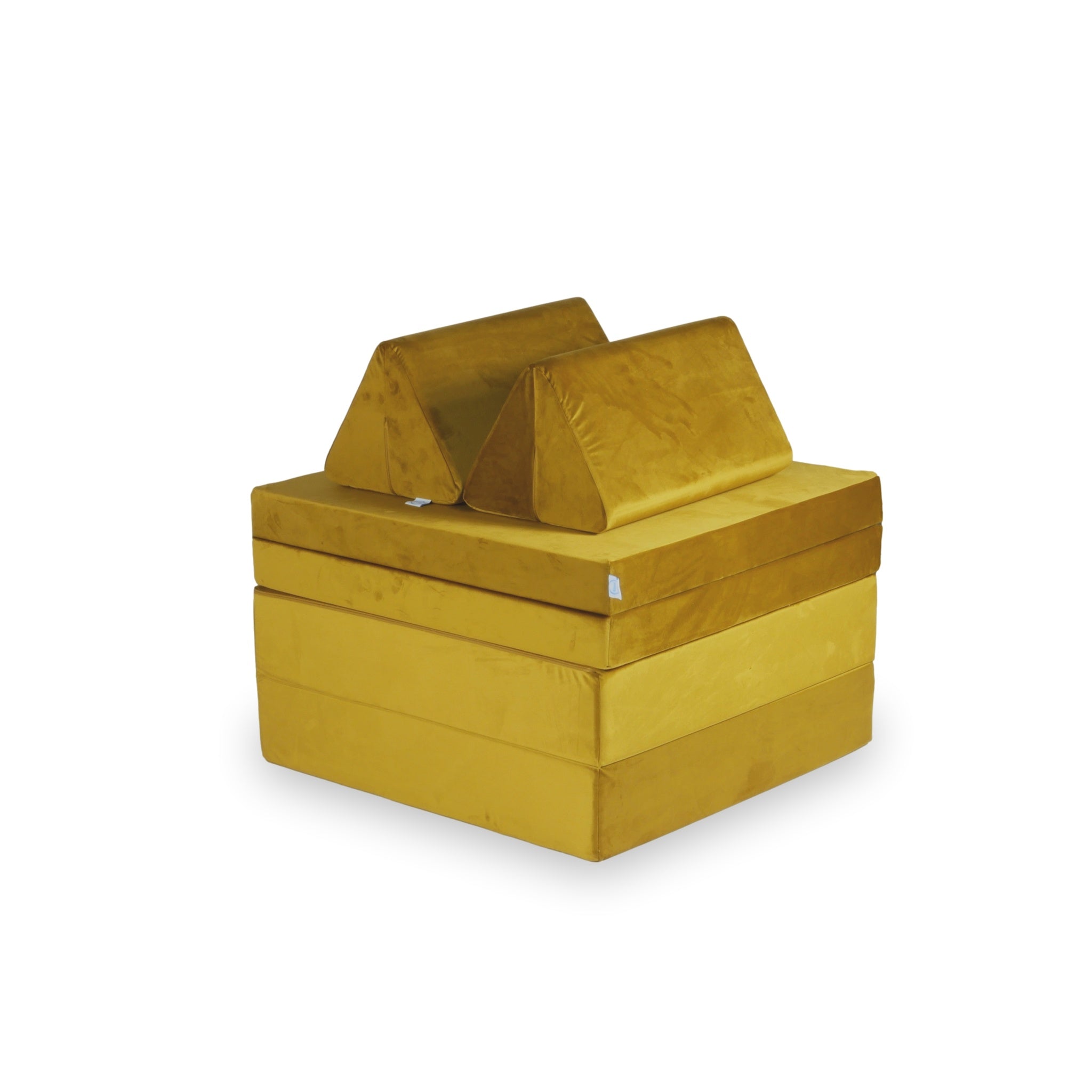 Canapé de jeu Montessori de luxe en velours doré