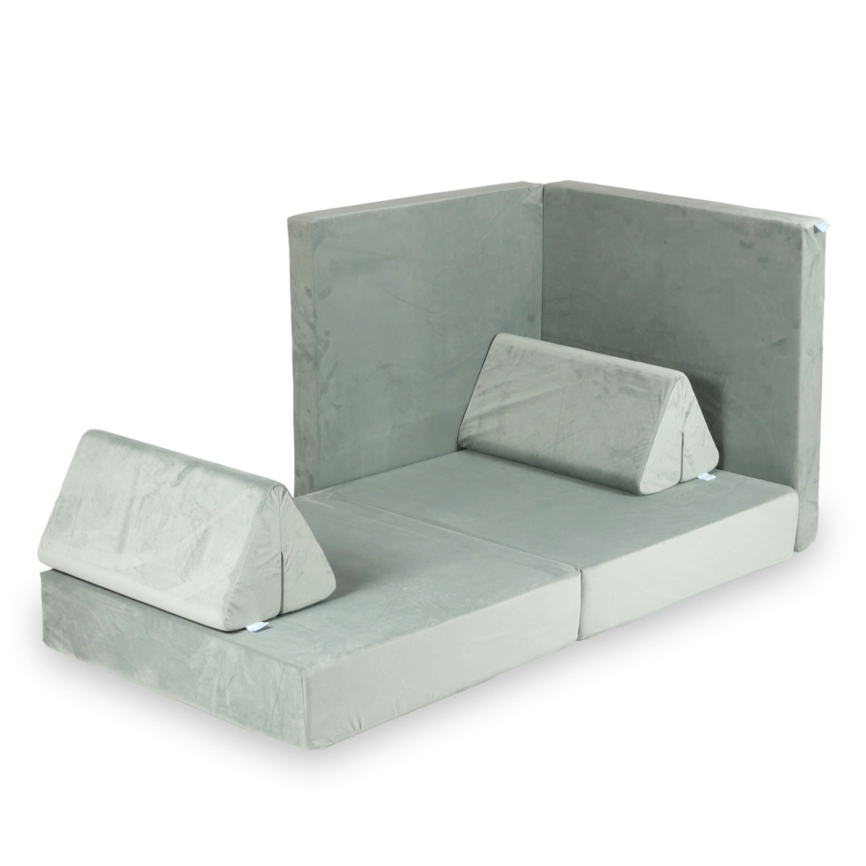 Canapé de jeu Montessori Confort en velours gris