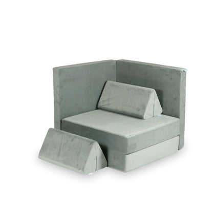 Canapé de jeu Montessori Confort en velours gris