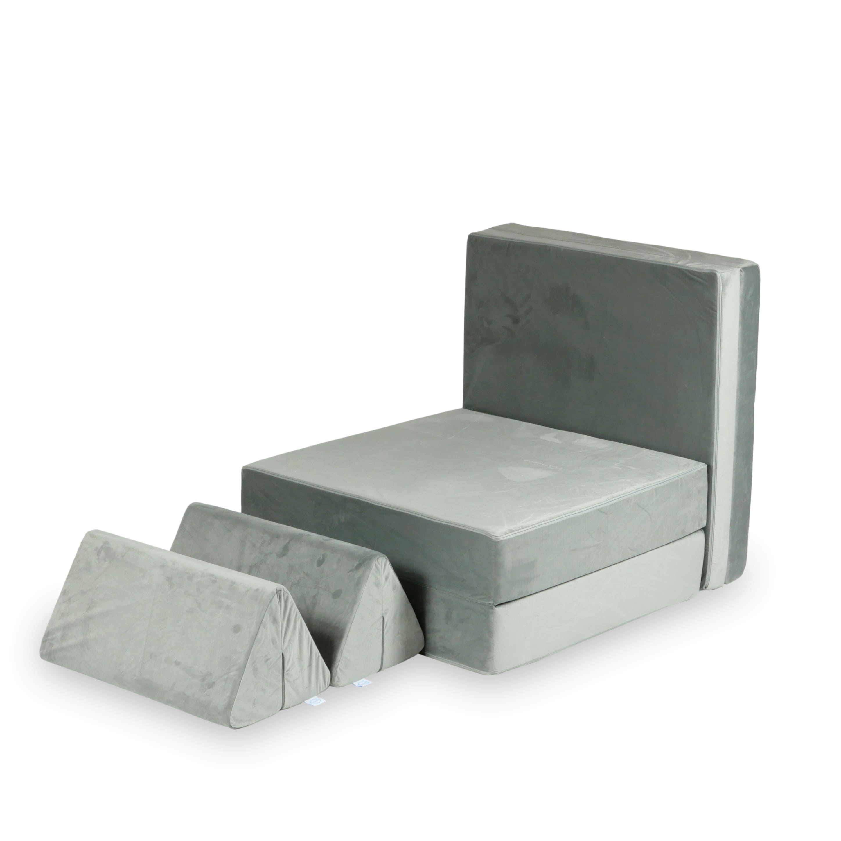 Canapé de jeu Montessori Confort en velours gris