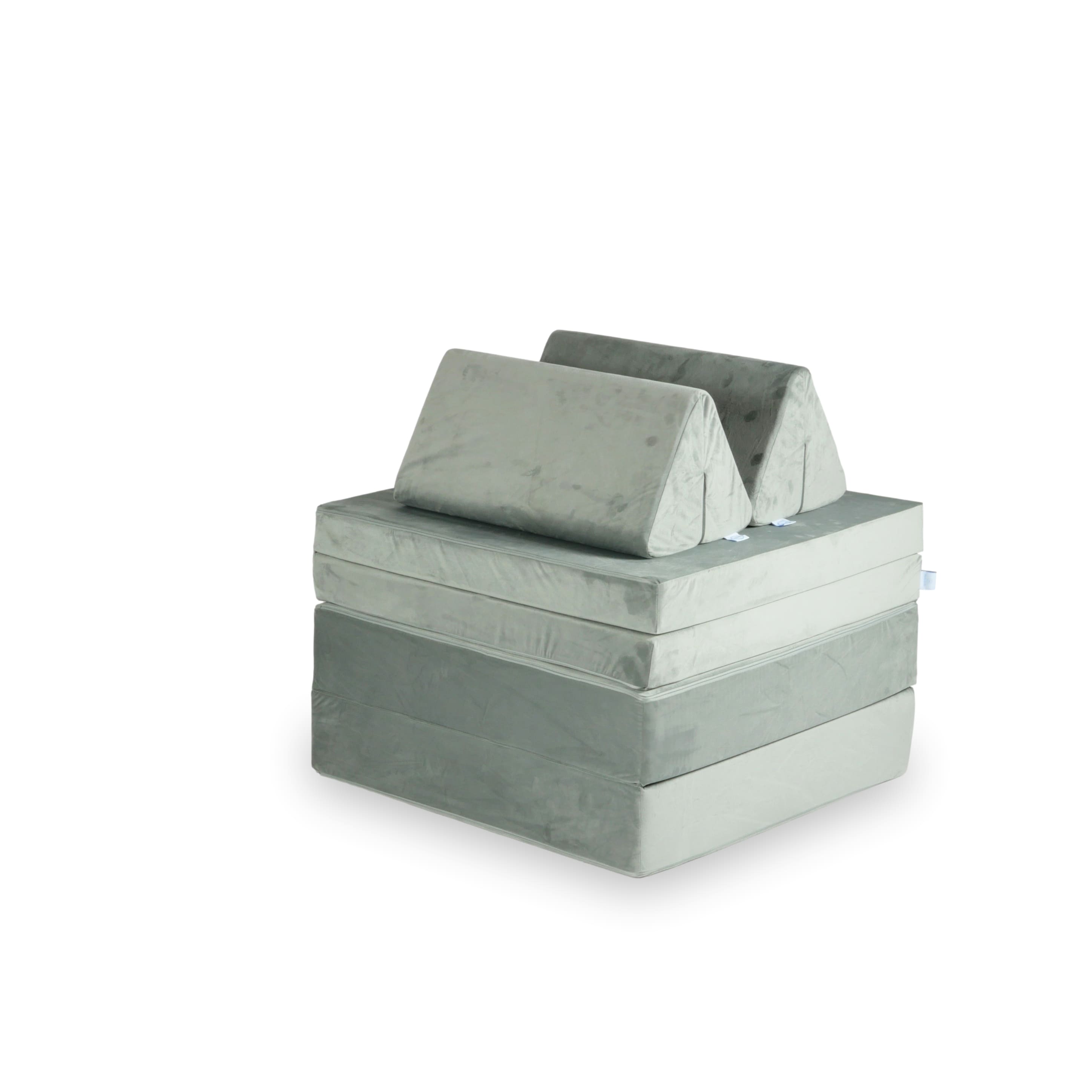 Canapé de jeu Montessori Confort en velours gris