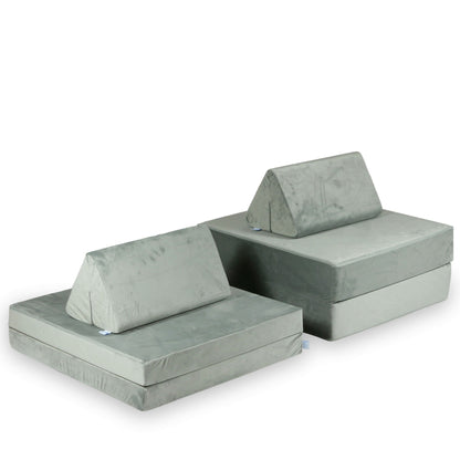 Canapé de jeu Montessori Confort en velours gris