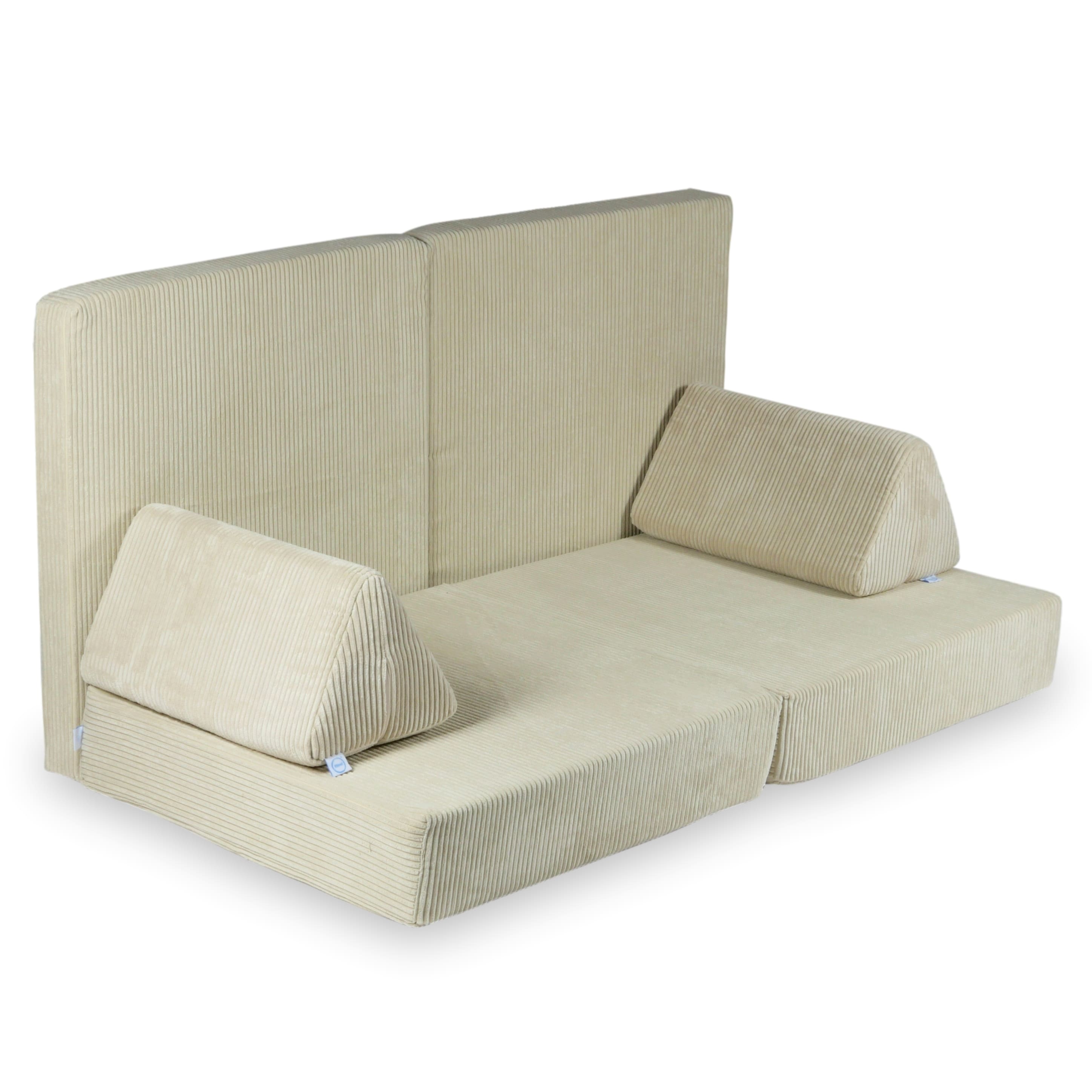 Canapé de jeu Montessori en Côtelé Beige