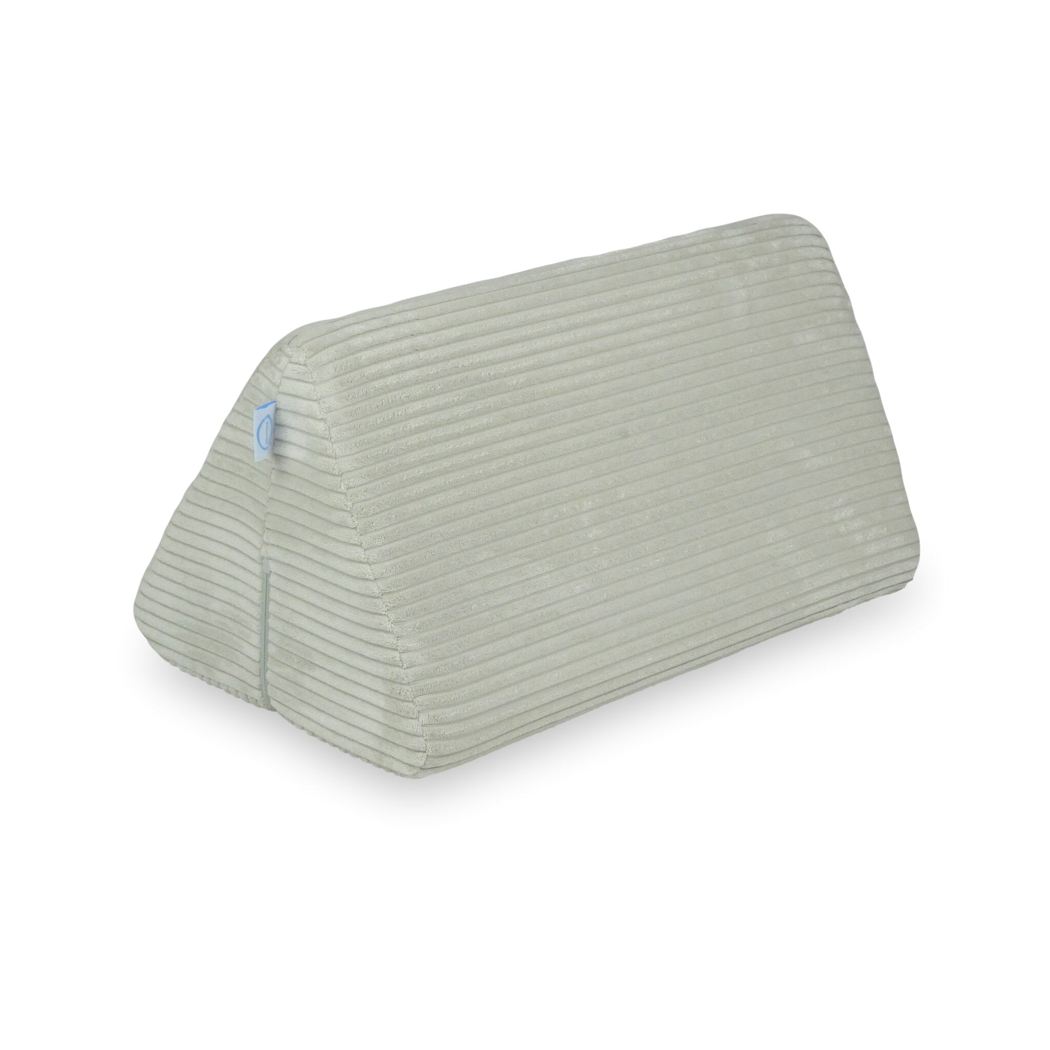 Grand triangle de jeu pour canapé en velours côtelé gris