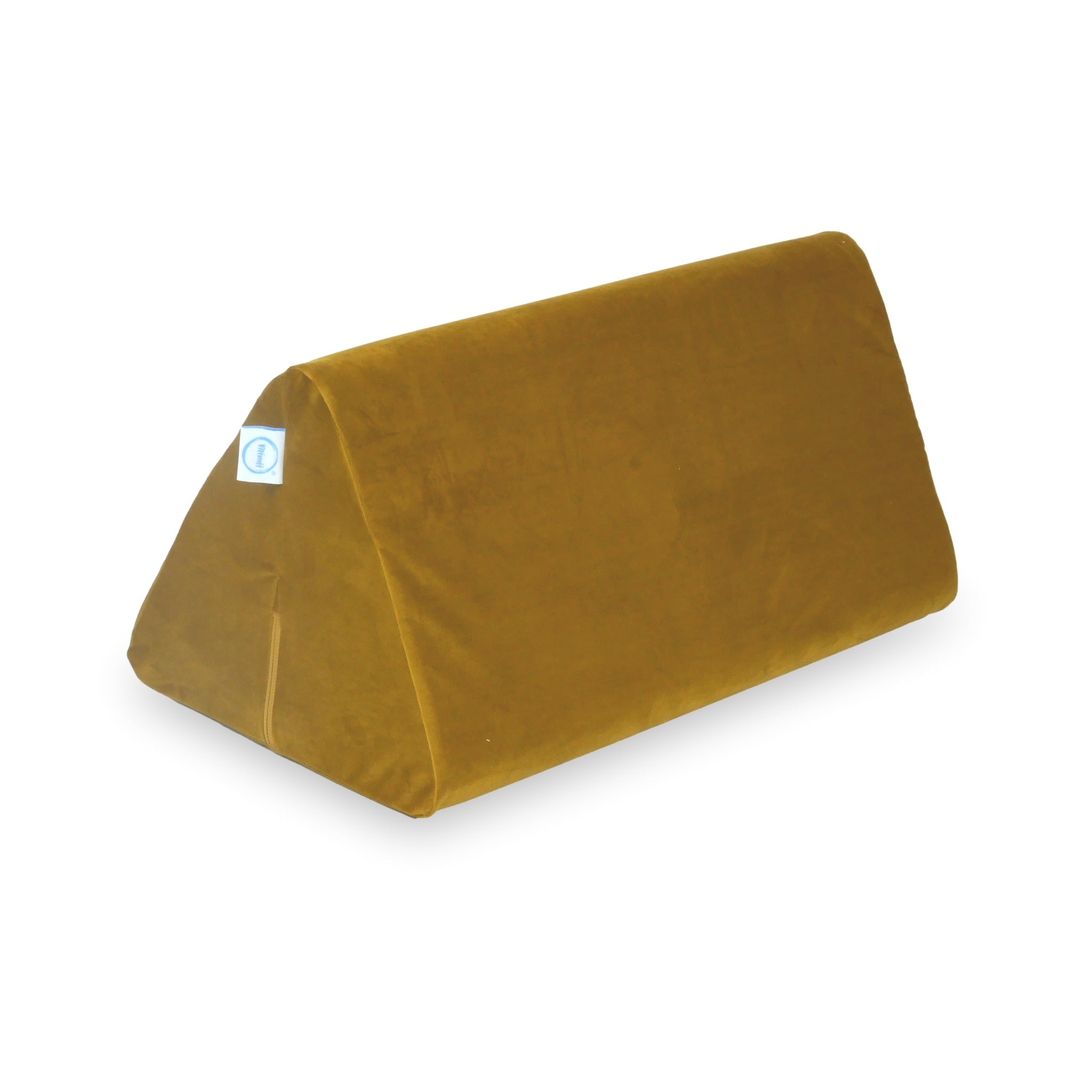 Grand triangle de jeu pour canapé en velours doré