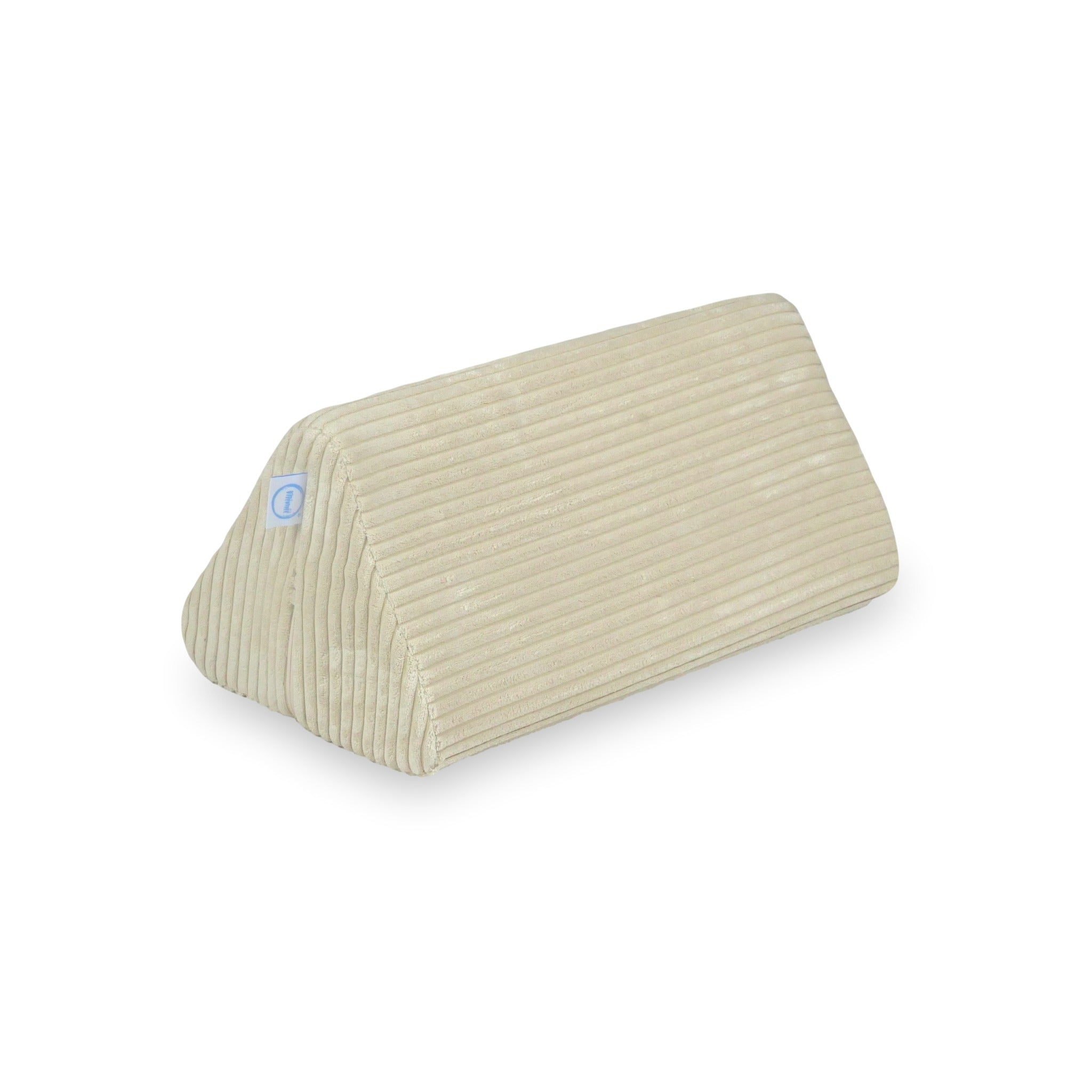 Petit triangle de jeu pour canapé en velours côtelé beige
